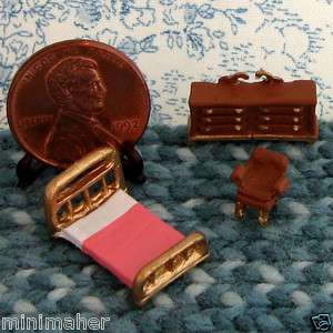   Brass BEDROOM SET #5~Dollhouse miniature for Bespaq Baby House  