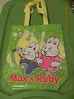 NICK JR MAX & RUBY REUSABLE TOTE NWT GREAT FOR EASTER SO CUTE 