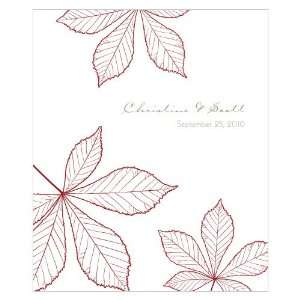    Autumn Leaf Rectangular Label   Willow Green