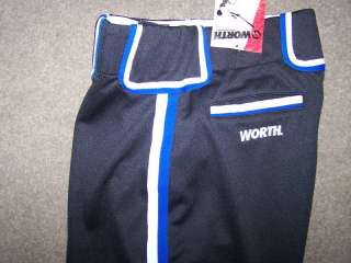 NEW Worth Titan Black Softball/Baseball Pants XXL  