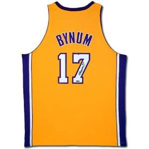  Andrew Bynum Los Angeles Lakers Autographed Home/Gold 