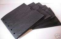 BLACK 6X6 SEWN paper bag scrapbook album paper piecing journal 5 books 