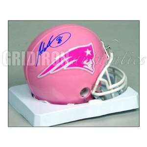  Adalius Thomas Autographed Patriots Pink Mini Helmet 