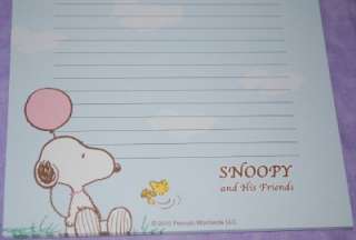 Snoopy Stationary Letter PAD   Blue Design 20 Sheets #2  