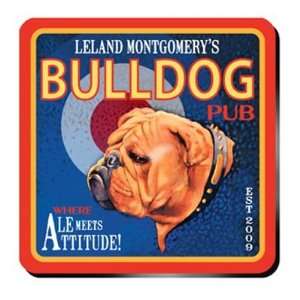 Personalized Bulldog Coaster Set 
