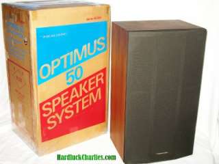 VINTAGE REALISTIC OPTIMUS 50 SPEAKERS by RADIO SHACK  