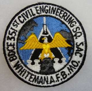 VINTAGE 351 CIVIL ENGINEERING SQUADRON AIR FORCE PATCH  
