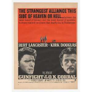  1957 Kirk Douglas Gunfight at the OK Corral Movie Print Ad (Movie 