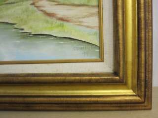 Really Nice Vintage Painted Wood Frame w Signed Painting by Artist 