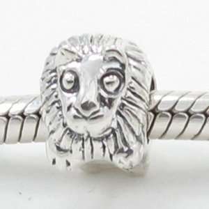  E31 Silver Animal World King Lion .925 Sterling Silver Bead Charm 