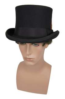 MaD HaTTeR SteamPUNK Victorian madhatter feather Top Hat Dickens Black 