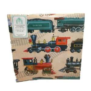  Train Design Gift Wrap (4) Toys & Games