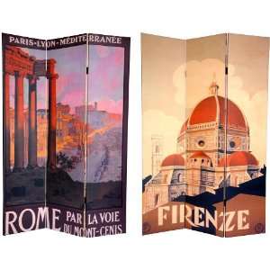  6 ft. Tall Double Sided Rome/Firenze Room Divider