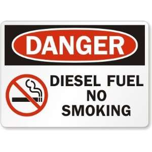  Danger: Diesel Fuel No Smoking (with graphic) Laminated 