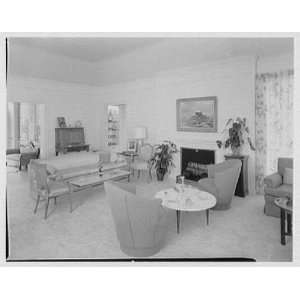   Port Royal, Naples, Florida. Living room, to fireplace 1959 Home