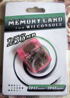 Wii Game Cube Memory Card 4086 BLOCKS 256MB BIG!! CLEAR  