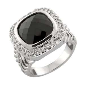    8.00 Ct Amazing Black & White Ring Size 6,7,8 and 9: Jewelry