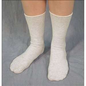  SmartKnit Seamless Socks (PAIR)   White   Wide Cre: Health 