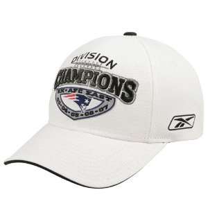   Patriots White 2007 AFC East Division Champions Hat: Sports & Outdoors