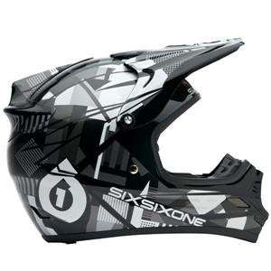  SixSixOne Flight II Plaid Helmet   Large/Black/White Automotive