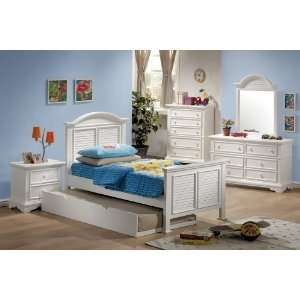   White Bedroom Set(Twin Bed, Nightstand, Dresser): Home & Kitchen