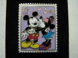 Disney USPS Art of Romance Mickey Minnie stamp Pin NEW  
