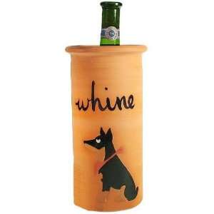   Zeppa Doberman Pinscher Dog Clay Whine Wine Cooler: Kitchen & Dining
