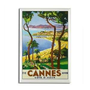 Cannes France Vintage Rectangle Magnet by   