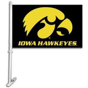  Iowa Hawkeyes NCAA Car Flag W/Wall Bracket Set Of 2 