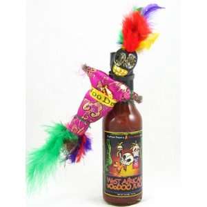 West African Voodoo Juice Hot Sauce with Voodoo Doll and Pins:  
