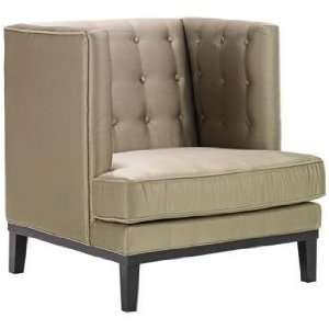  Noho Collection Champagne Satin Club Chair: Home & Kitchen