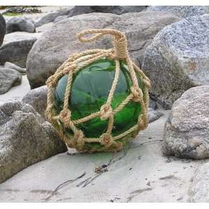  10 Green Glass Fishing Float: Nautical Decor: Kitchen 