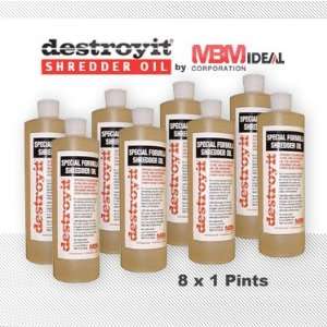  MBM Destroyit Paper Shredder Oil (8 x 1 pint)   CED214 