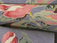 Romantic Lavender Pinks Purples Vintage 30s Barkcloth Fabric Panel NVR 
