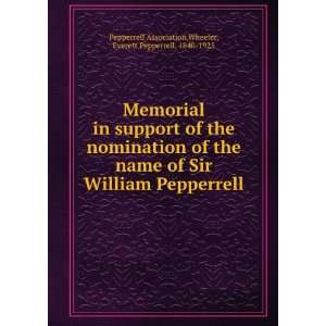  of the nomination of the name of Sir William Pepperrell: Wheeler 