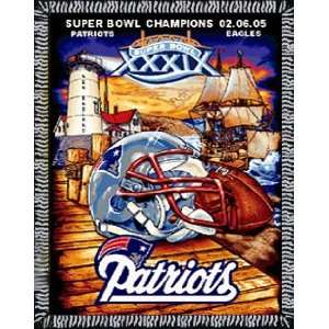  The New England Patriots Super Bowl XXXIX Tapestry Throw 