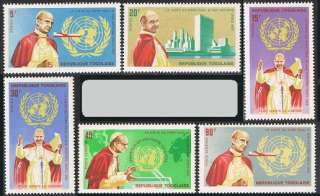 Togo 549 552,C49 C50,MNH. Pope Paul VI,visit to UN,1965  
