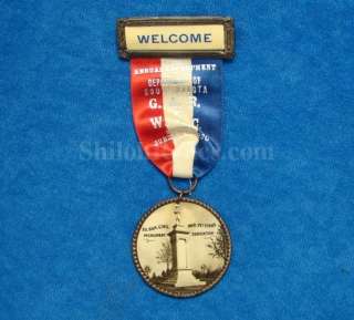 South Dakota Civil War Union Veterans G.A.R. GAR Reunion Medal Badge 