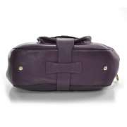 JIMMY CHOO Leather RHONA Bag Purse Tote Purple  