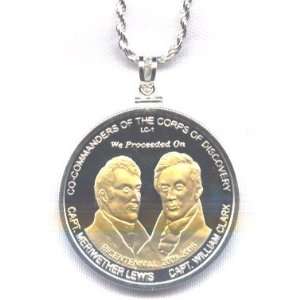  Lewis & Clark 1 troy ounce 999 fine silver medallion with 