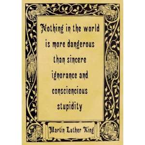   Parchment Poster Quotation Martin Luther King Nothing