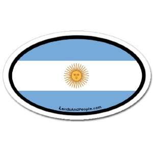 Argentina Flag Car Bumper Sticker Decal Oval
