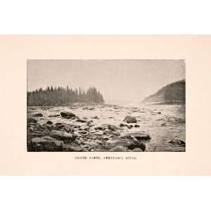  1898 Halftone Print Grand Rapids Athabasca River Alberta 