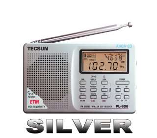 TECSUN PL606 FM STEREO．MW．LW ．SW WORLD BAND RADIO BLACK  