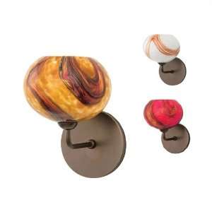   Neptune I Swirled Blown Glass Wall Sconce   12V Color:Opal, Finish