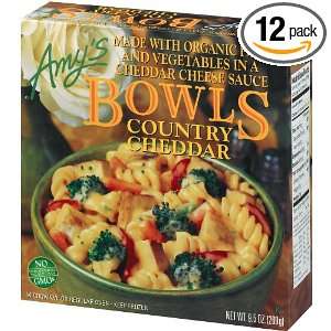 Amys Country Cheddar Bowl, Organic, 9.5 Ounce Boxes (Pack of 12 