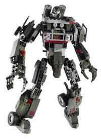Use the same bricks to change MEGATRON into a mighty robot or a 