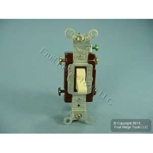   Ivory DOUBLE POLE Commercial Toggle Wall Light Switch 15A CS215 2I