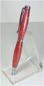 Handmade Wood Pen Pink Ivory   Chrome Features Cross Style Refill L@@K 
