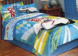 Twin Speed Racer Racing Car Comforter Single Bed Cover  